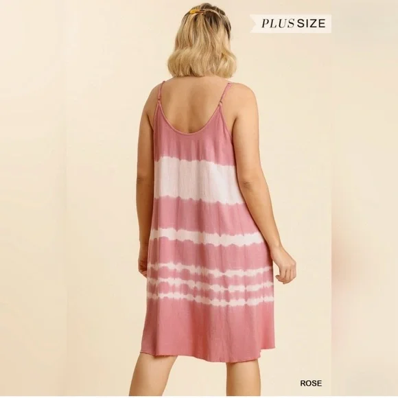 Umgee Boho Linen blend oversized midi dress - Picture 3 of 5